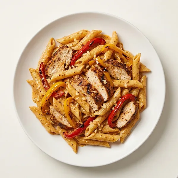 Creamy Cajun Chicken Pasta With Roasted Peppers